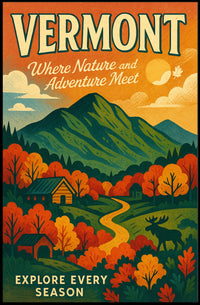 Vermont Adventure Wall Art Print Decor