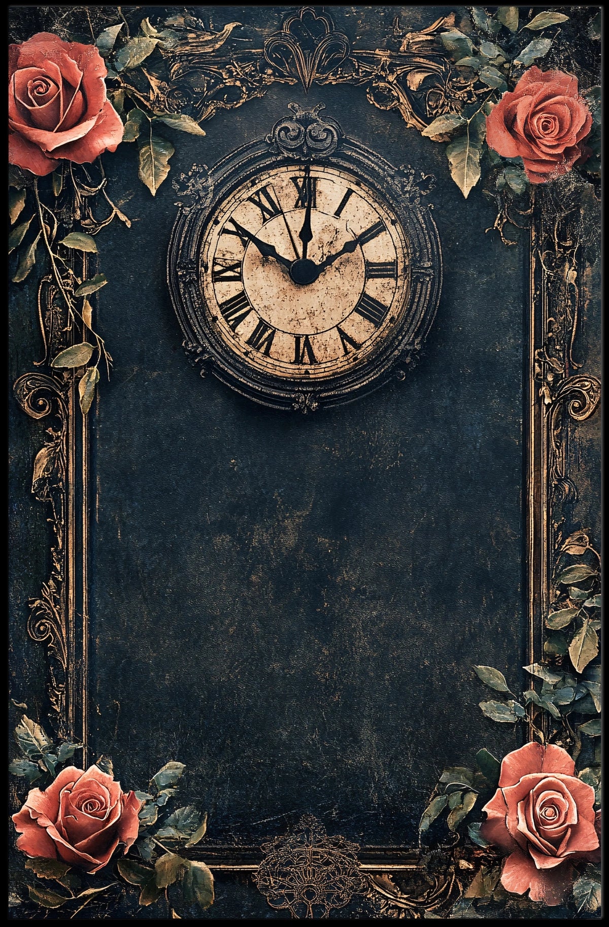 Vintage Clock Wall Art for Heritage Enthusiasts – Cultural Poster