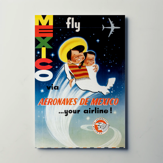 Mexico Aeromexico Travel Poster