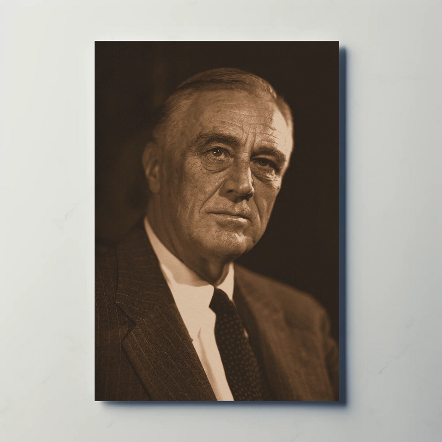 Franklin Roosevelt 32nd President Sepia Photo