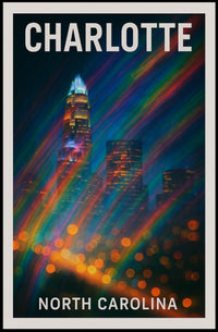 Charlotte Skyline Urban Wanderlust Poster