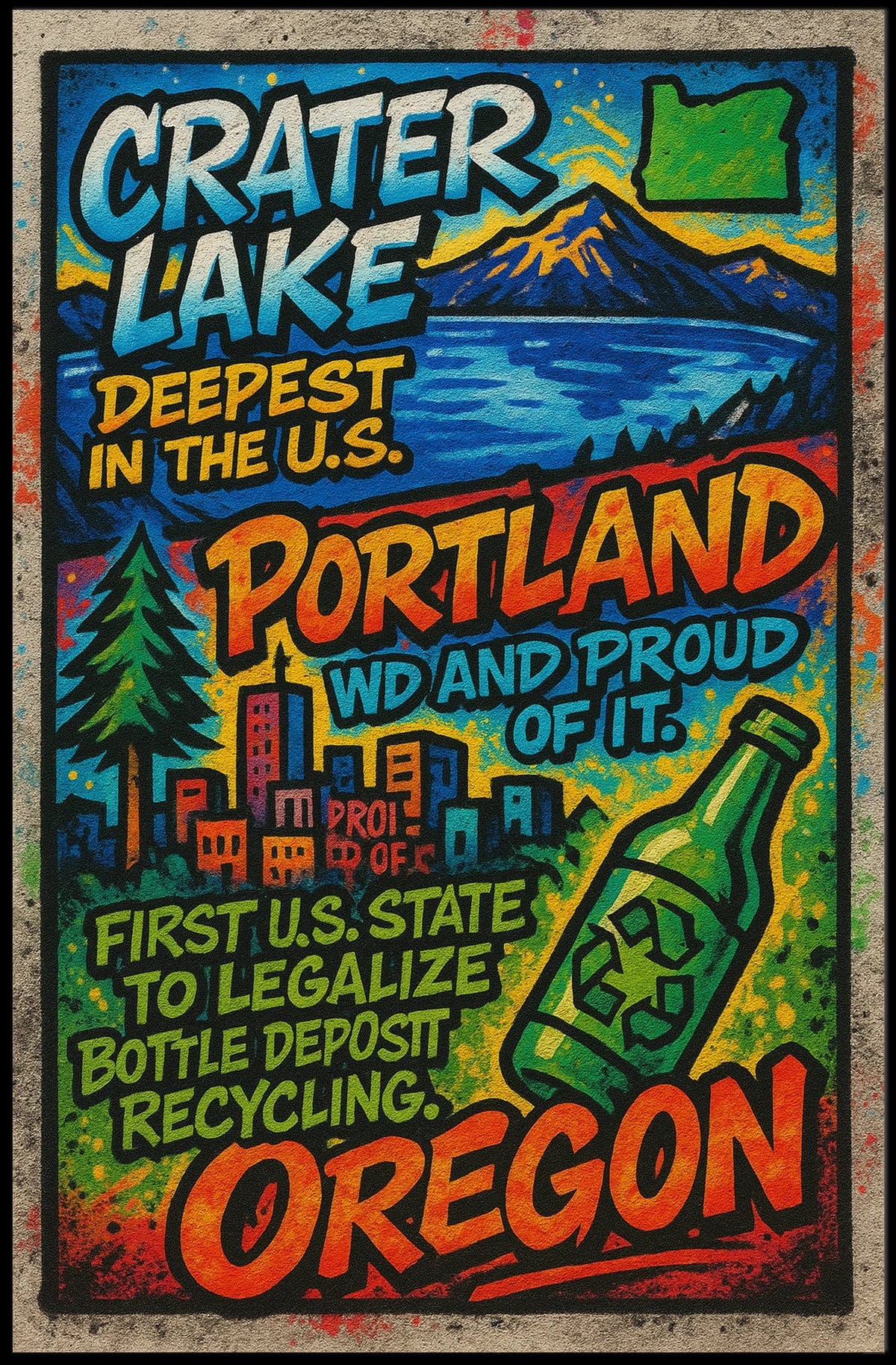 Oregon Highlights Poster