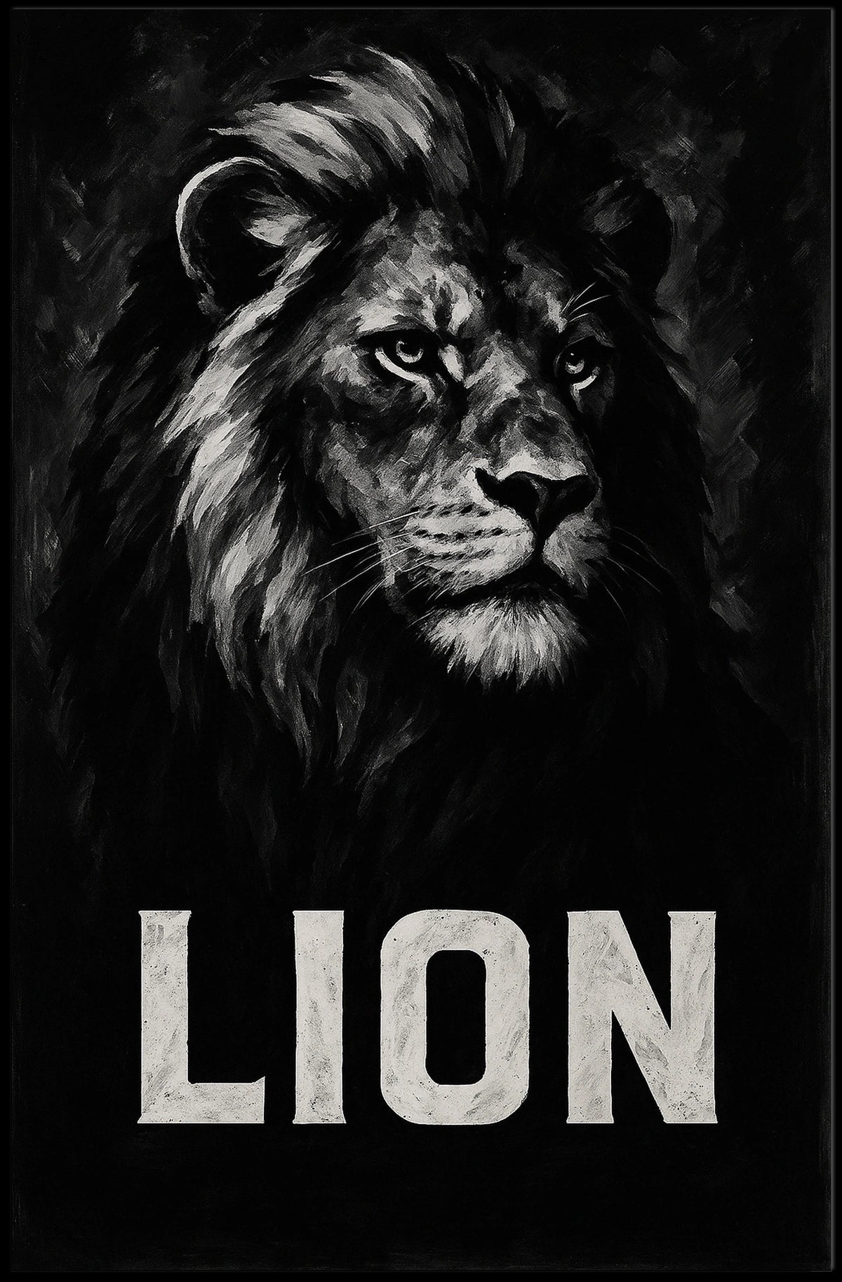 Majestic Lion Portrait Poster