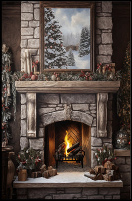 Cozy Winter Hearth Poster
