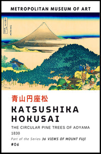 Katsushika Hokusai The Circular Pine Trees of Aoyama Poster