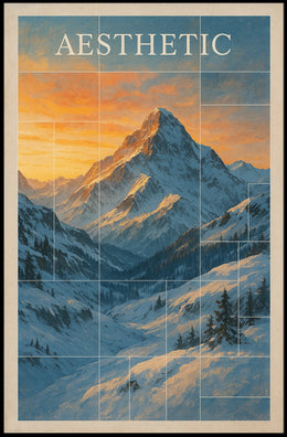 Majestic Mountain Aesthetic Poster