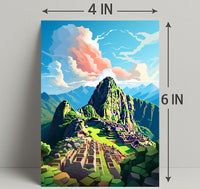 Machu Picchu A Digital Impression Poster