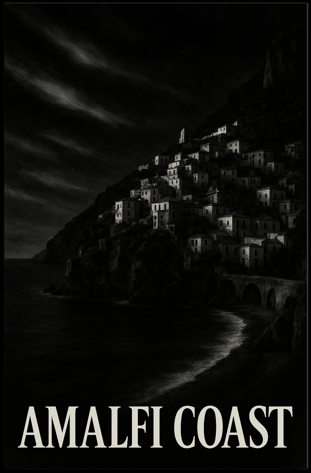 Amalfi Coast Poster Wall Art Travel Print 18x24 Italy