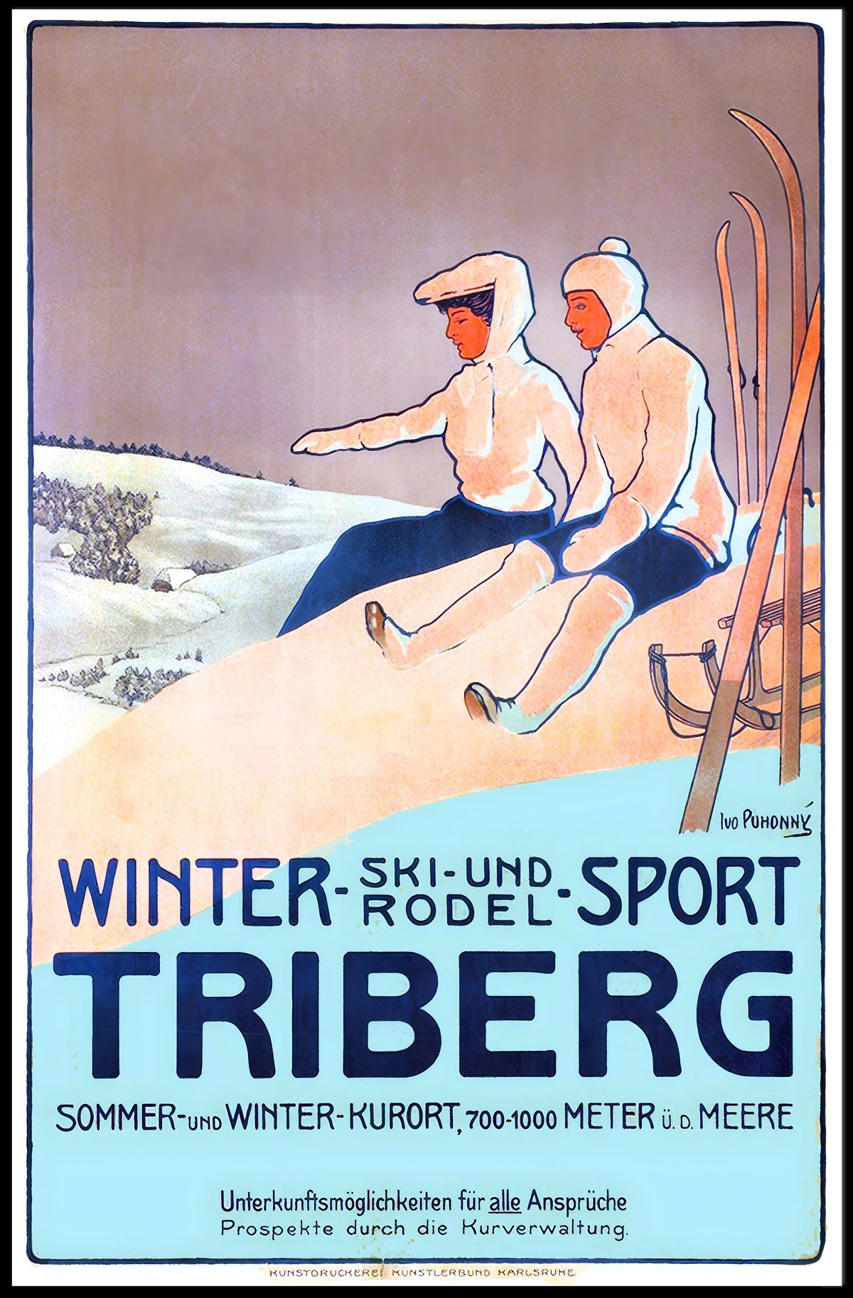 Winter Sports in Triberg Poster