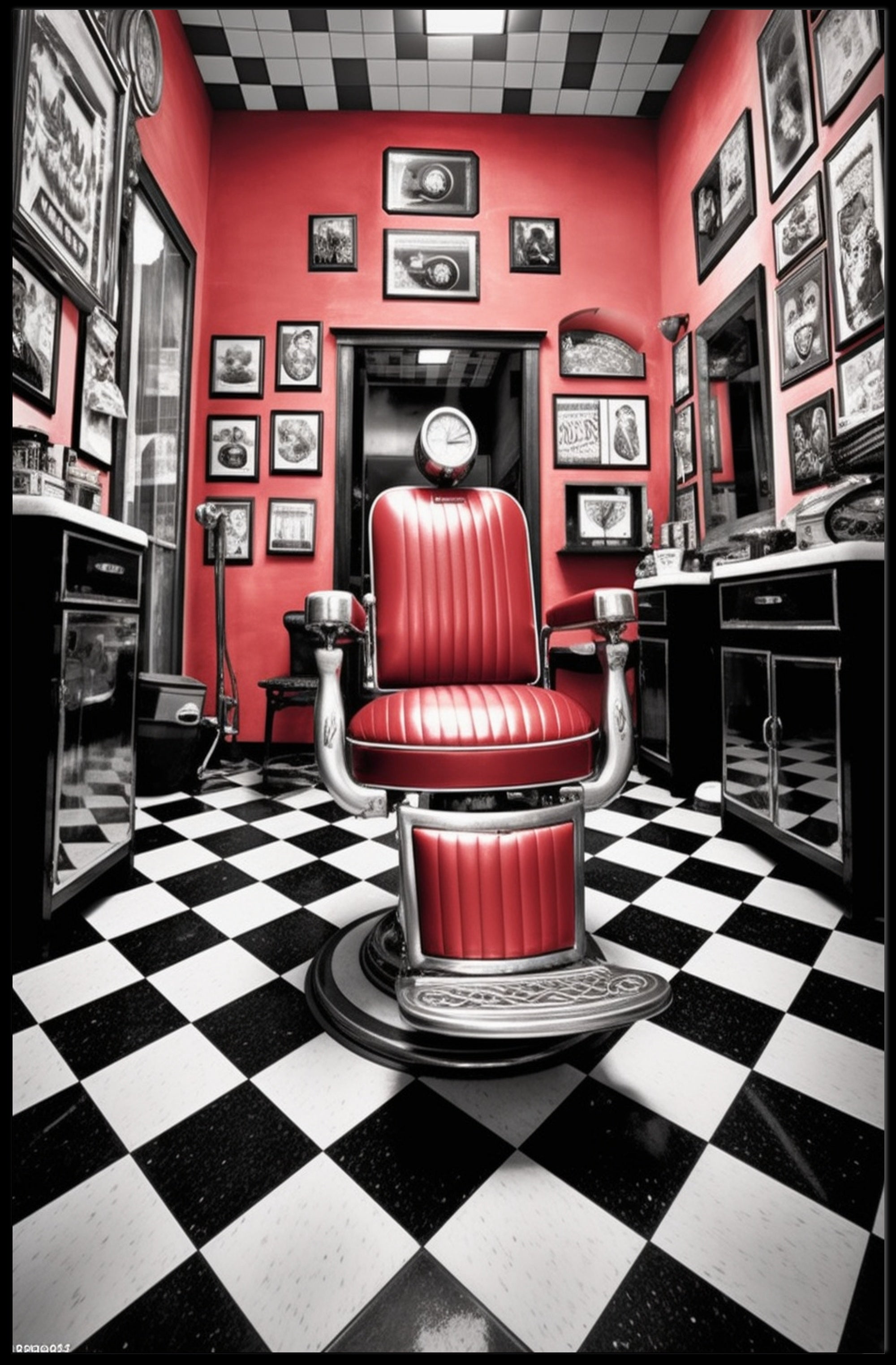 Classic Barber Shop Ambiance Poster