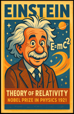Albert Einstein Relativity Scenic Inspiration Poster