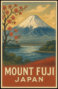 Mount Fuji Vintage Japanese Heritage Collectors Poster