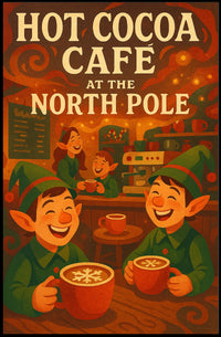 Hot Cocoa Café At The North Pole Poster
