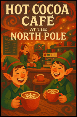 Hot Cocoa Café At The North Pole Poster