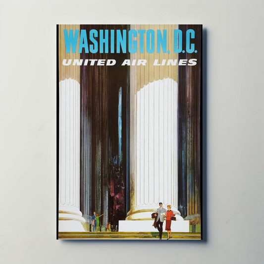 United Airlines Washington, D.C. Travel Poster (1960)
