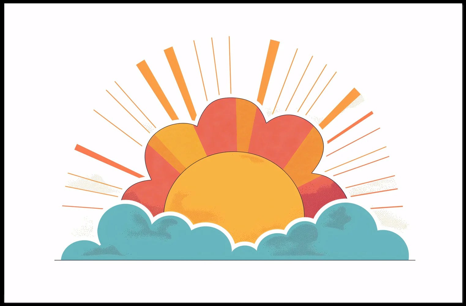 Sunrise Art Poster: Hopeful New Beginnings Decor