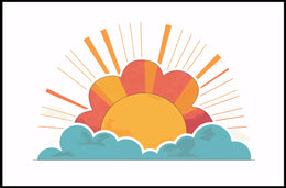 Sunrise Art Poster: Hopeful New Beginnings Decor