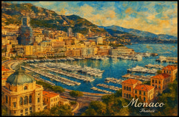 Monaco Harbor A Scenic View Poster