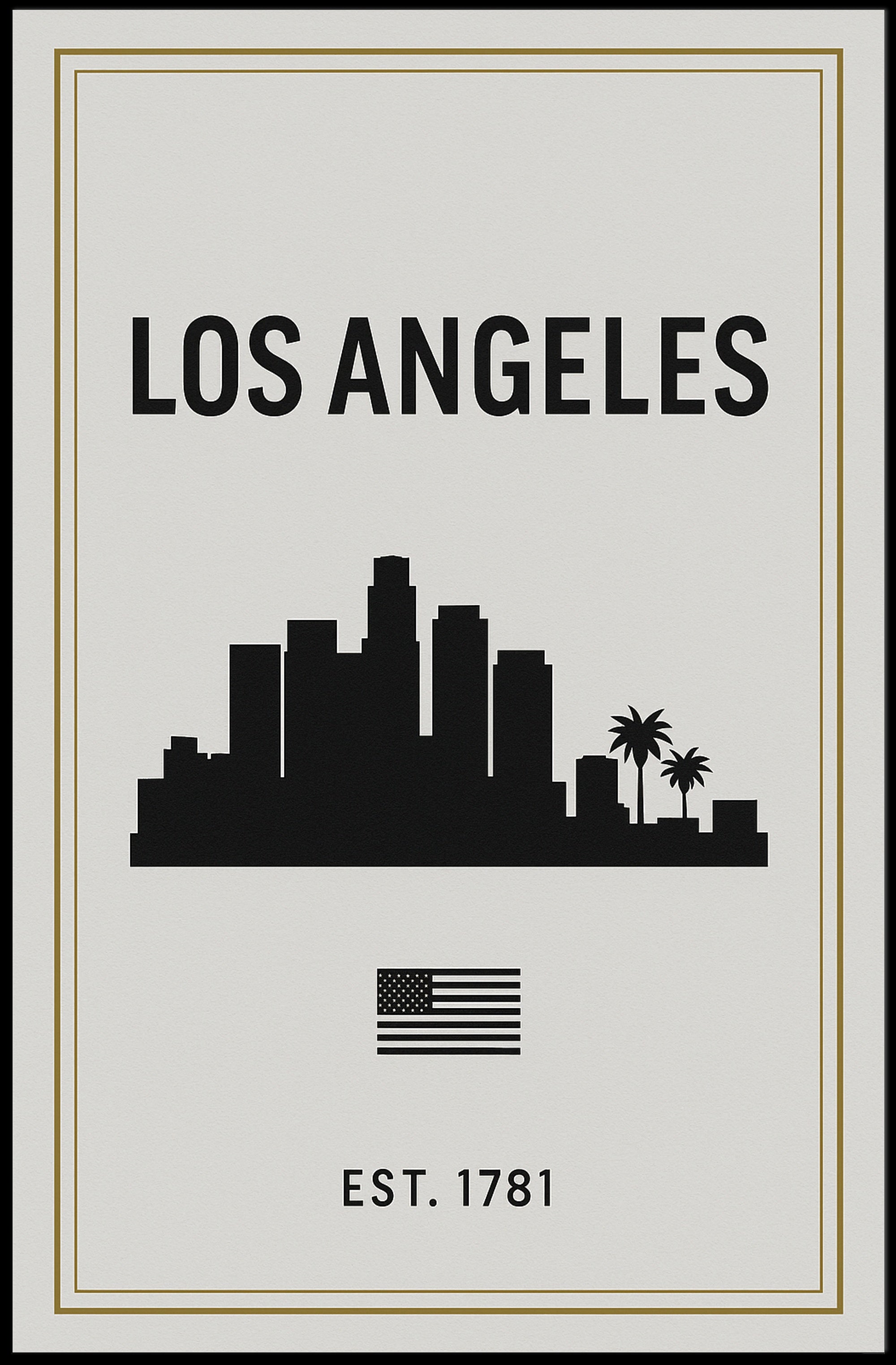 Los Angeles Skyline Poster PosterGoat