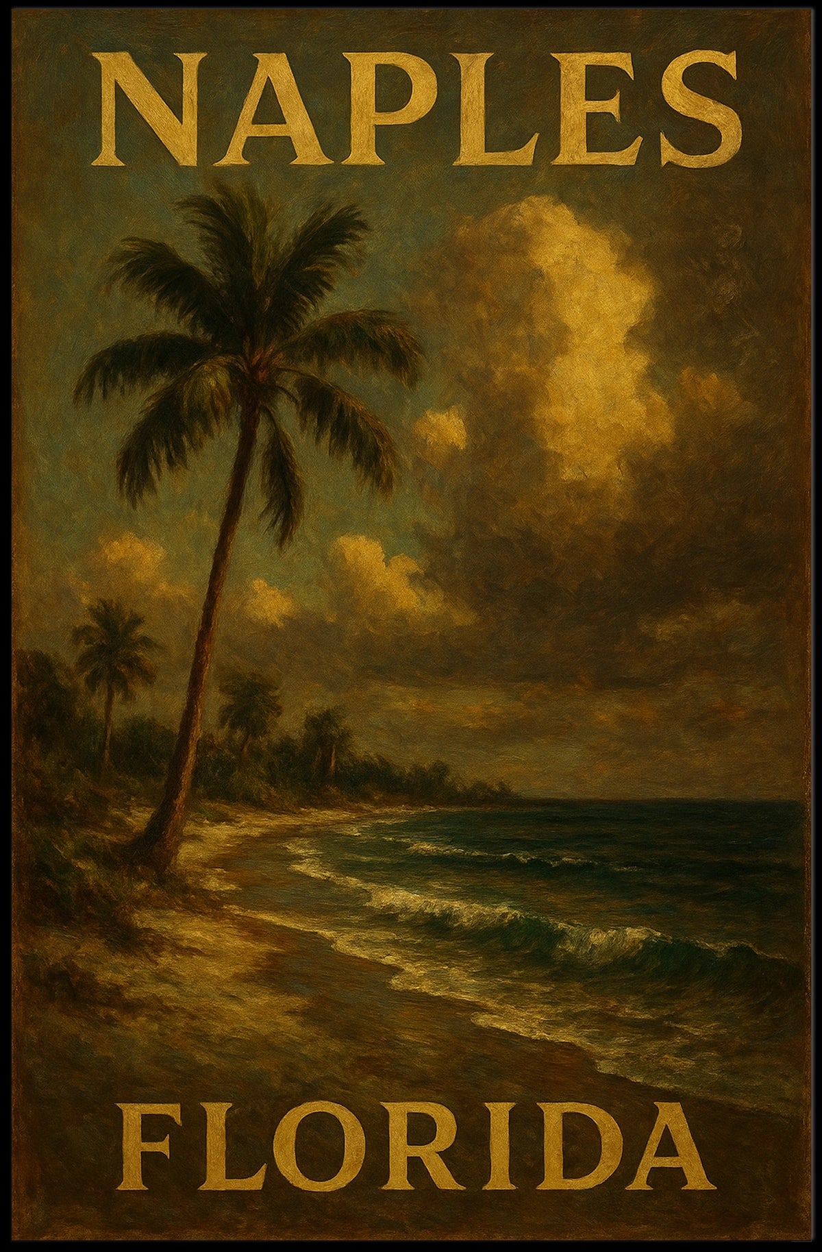 Naples Florida Poster Coastal Wall Art Home Decor Gift