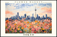Flower Market in Tokyo: Urban or Cityscape Poster
