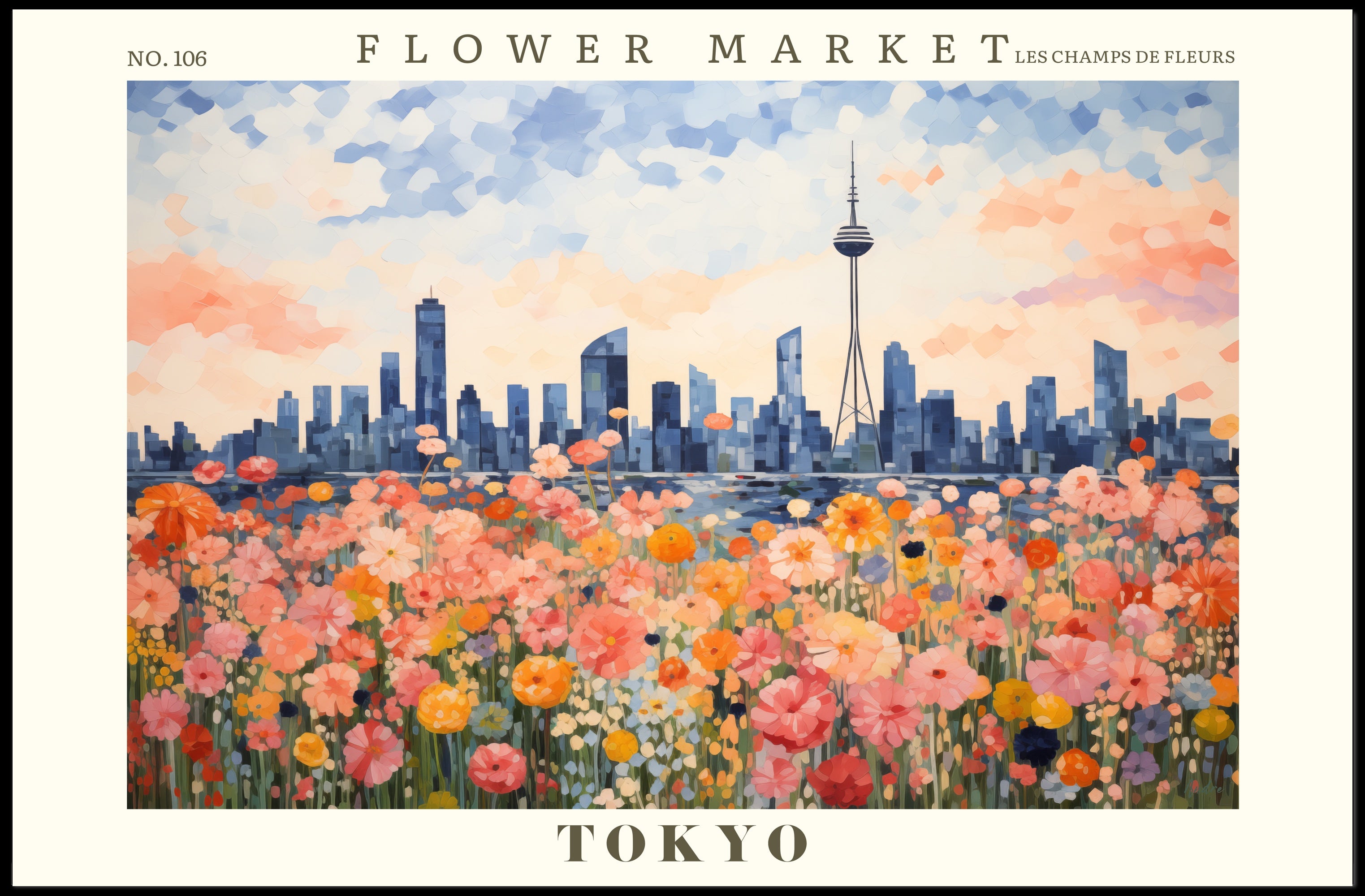 Flower Market in Tokyo: Urban or Cityscape Poster