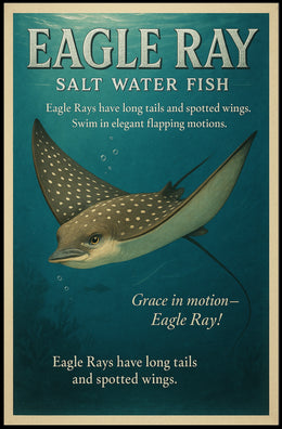 Grace in Motion Eagle Ray Poster