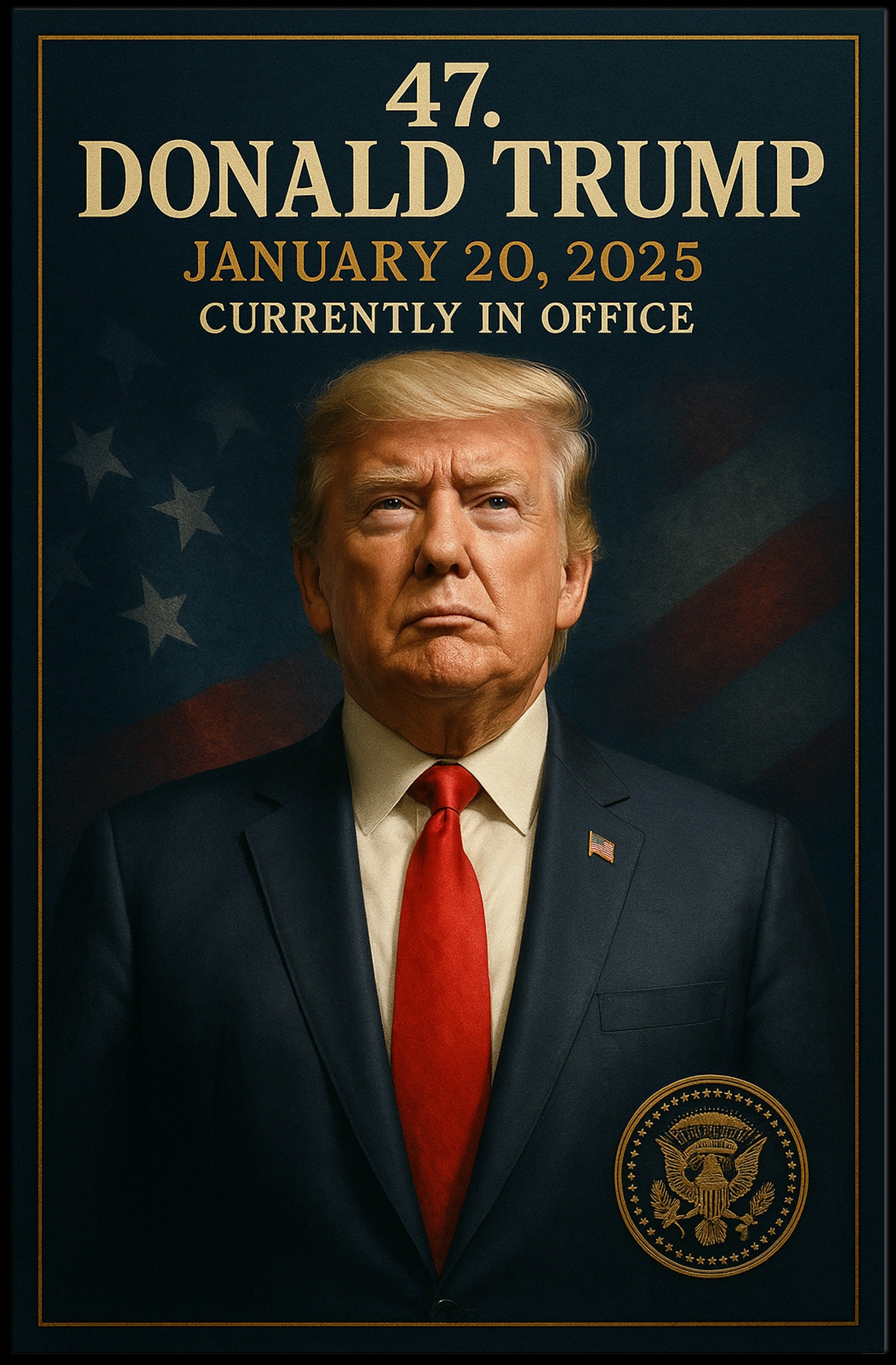 Donald Trump 47th President Poster