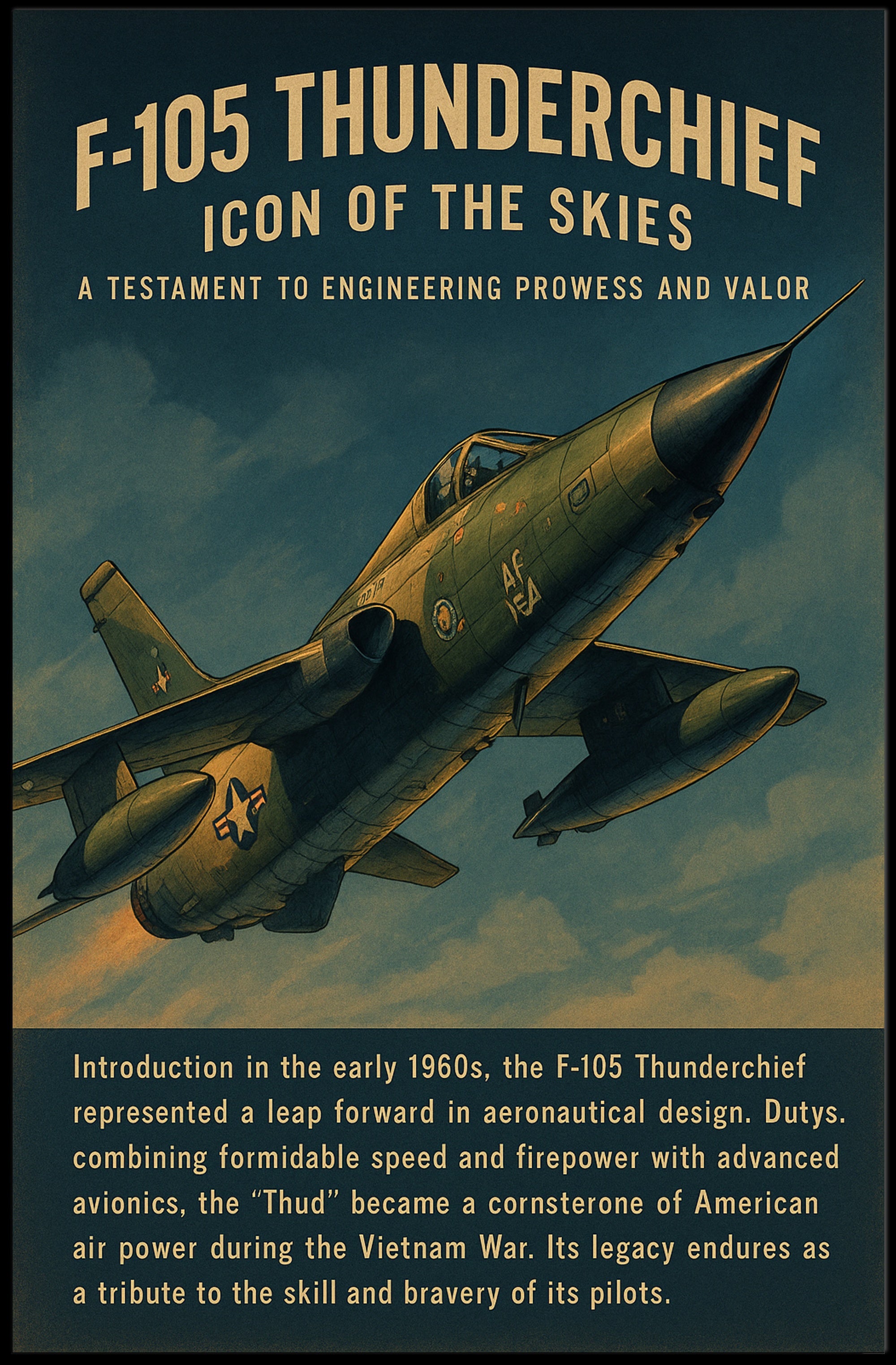 F-105 Thunderchief Icon Of The Skies Poster