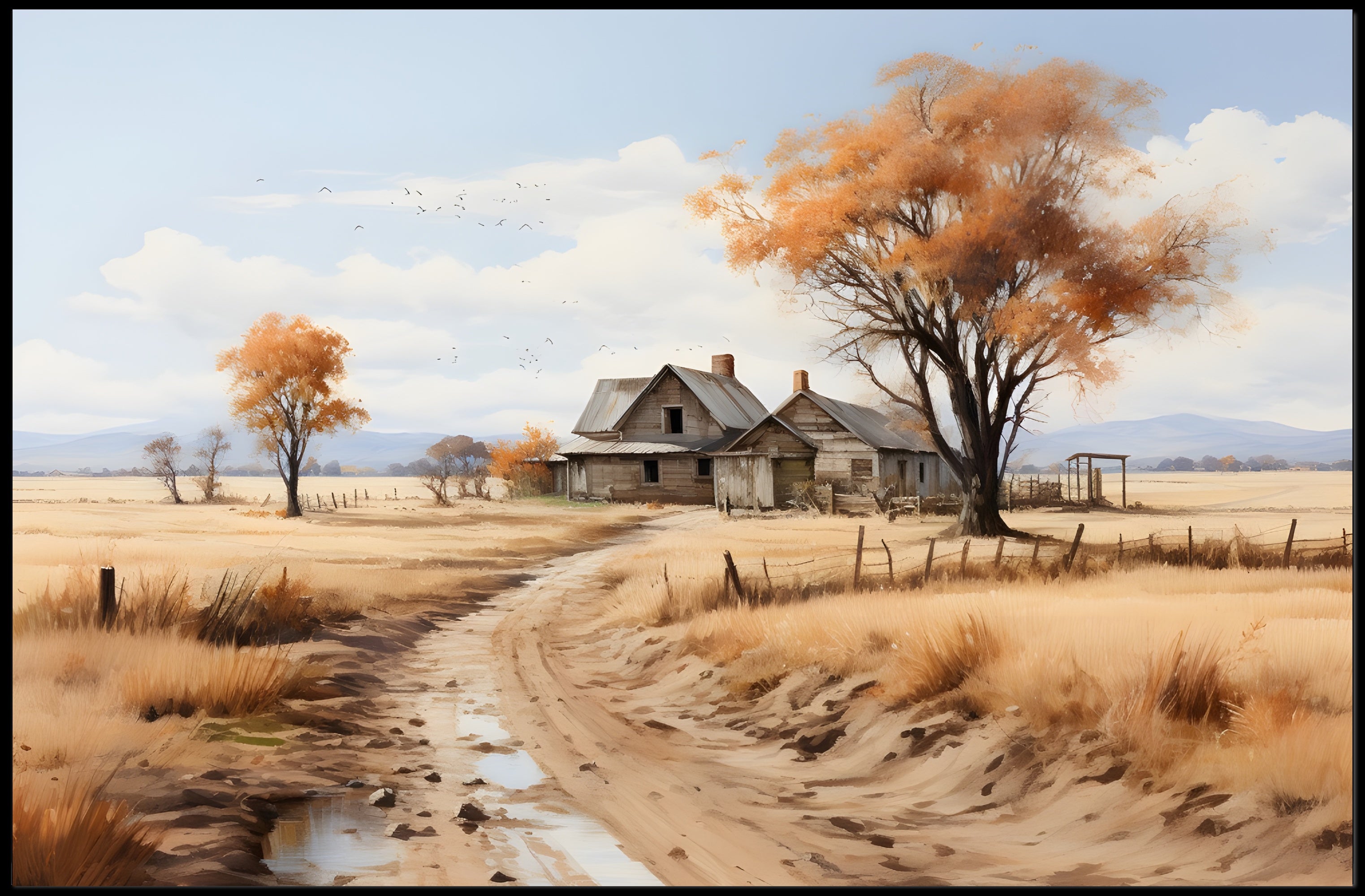 Autumn Serenity in the Countryside Poster