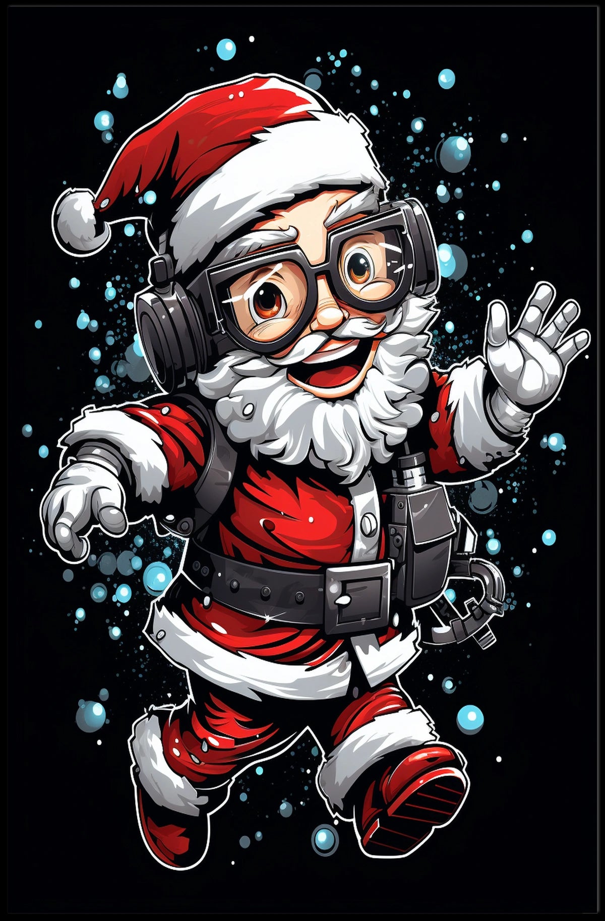 Tech-Savvy Santa Poster