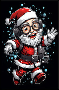 Tech-Savvy Santa Poster