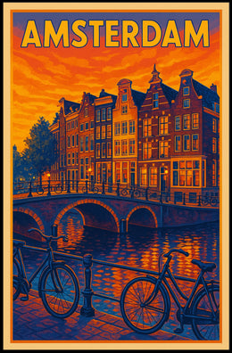 Amsterdam Evening Glow Poster