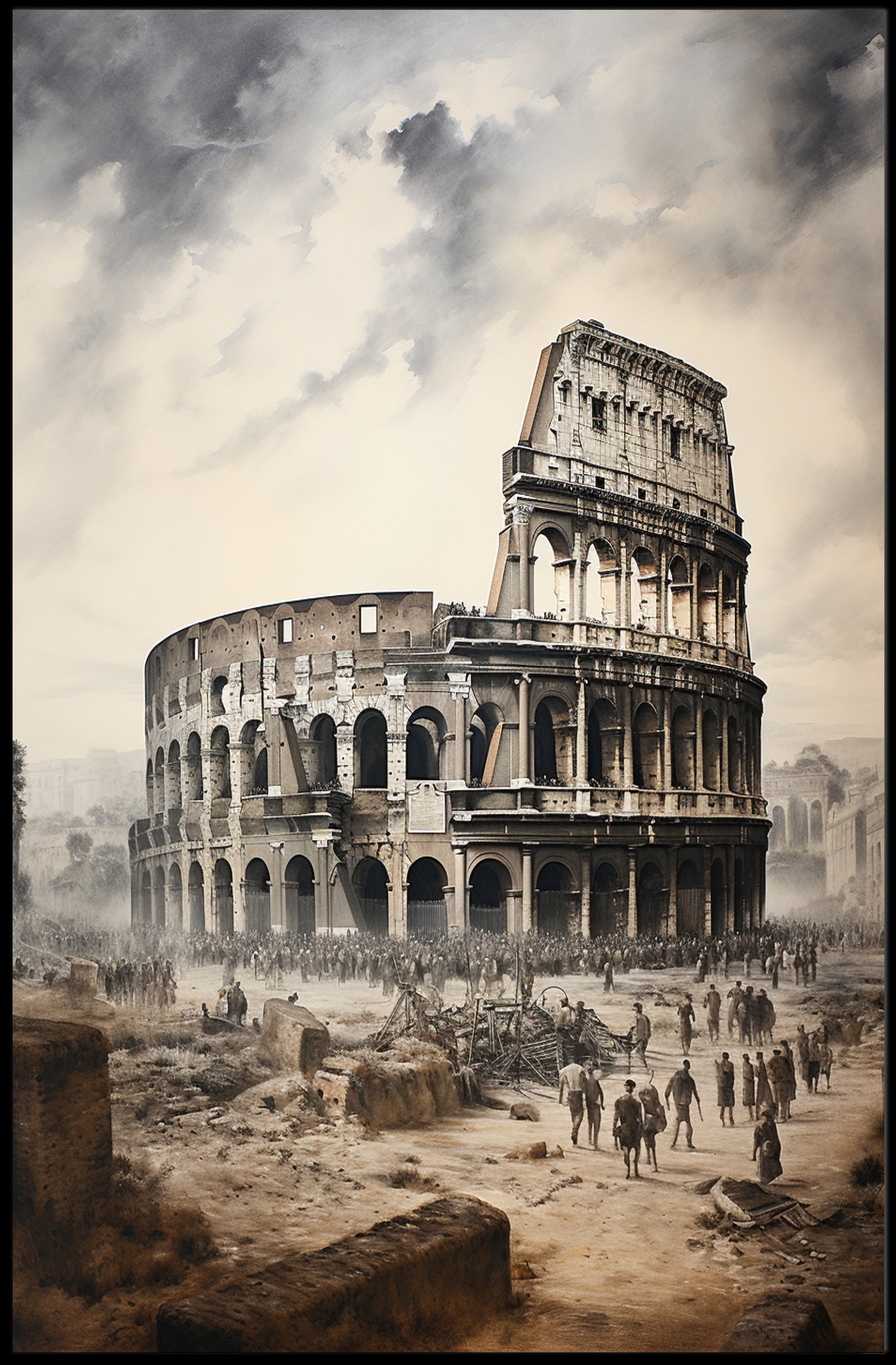 The Colosseum Echoes Of Ancient Rome Poster