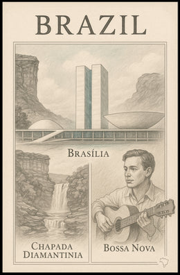 Brazil Cultural and Natural Wonders Poster PosterGoat