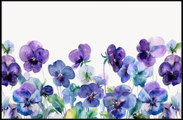 Purple Blooms Watercolor Poster