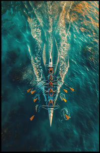 Rowing In Harmony Poster PosterGoat