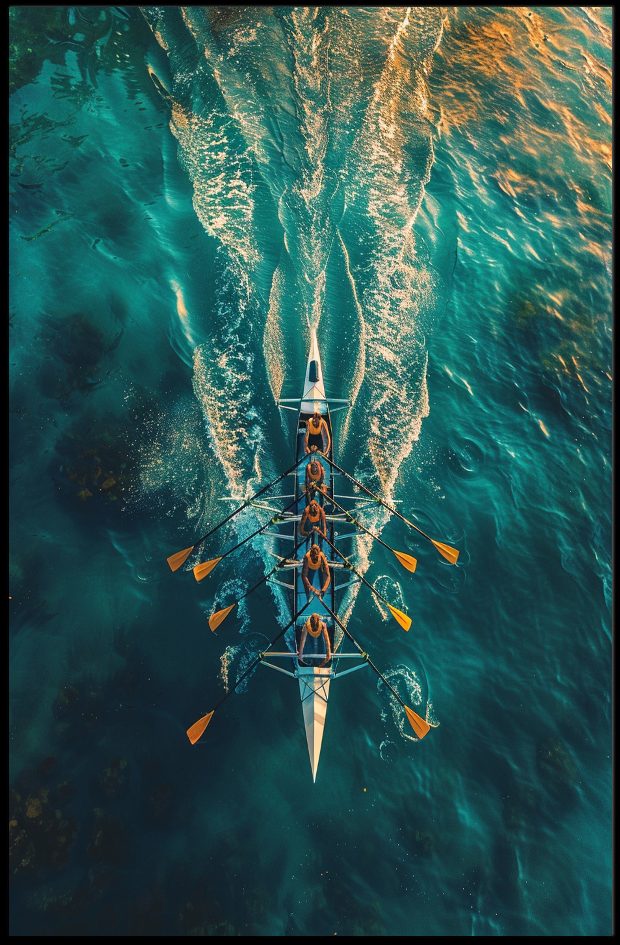 Rowing In Harmony Poster PosterGoat