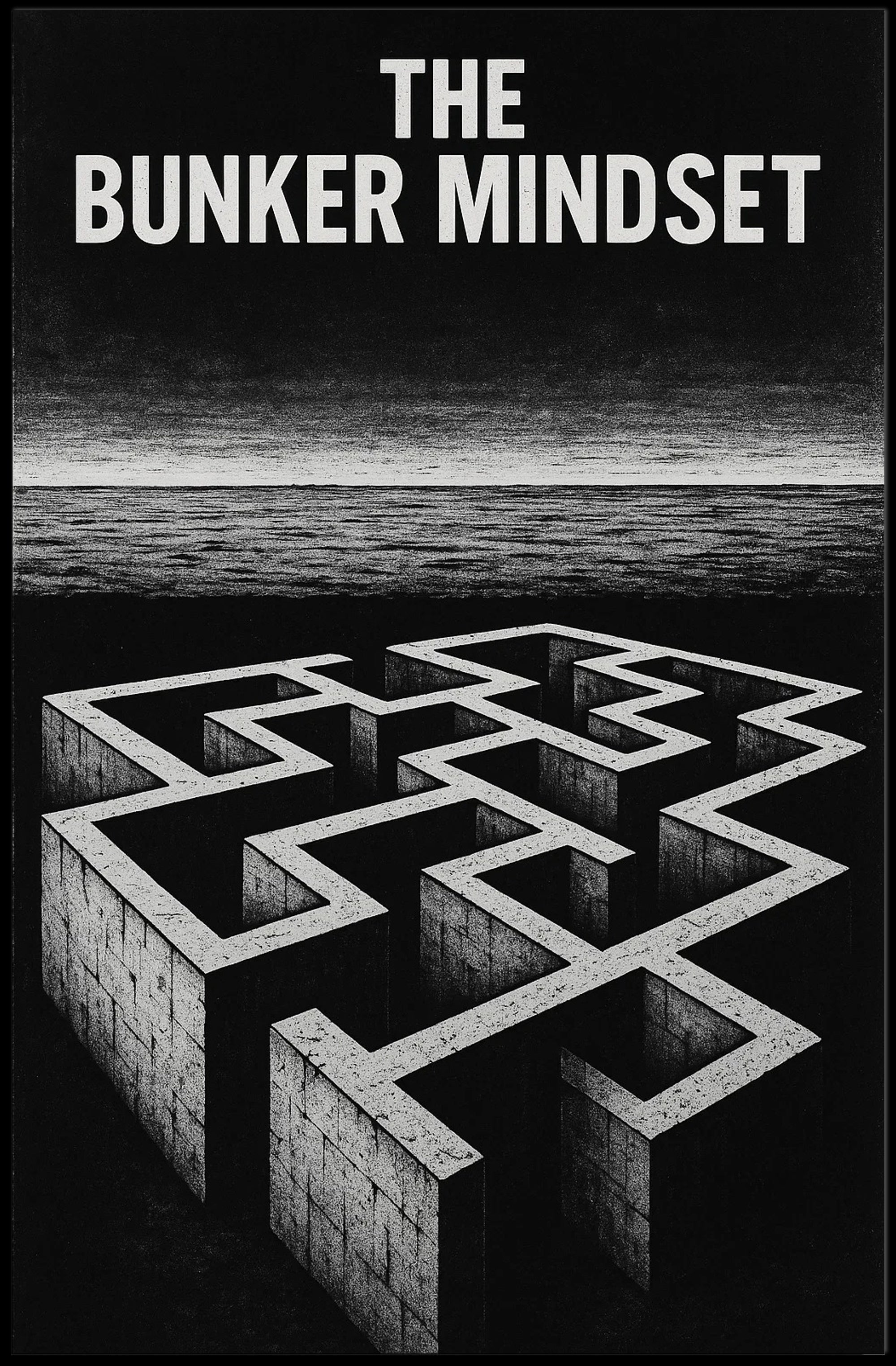 The Bunker Mindset: Abstract Artistic Poster