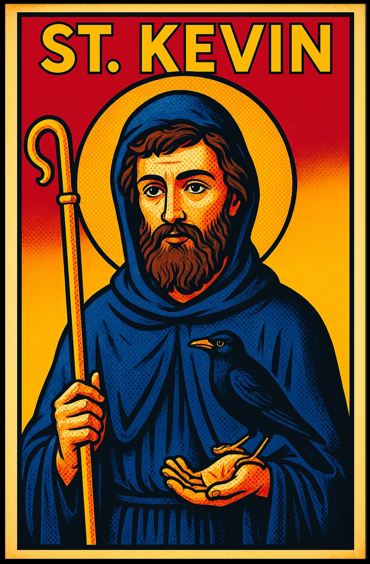 St. Kevin Iconography Poster