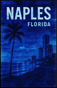 Naples Florida Poster 18x24 Wall Art Beach Sunset Scene