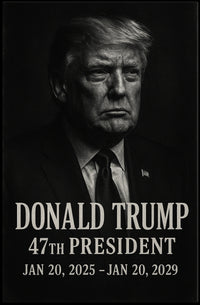 Patriotic Leader Portrait in Black and White Political Poster