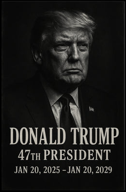 Patriotic Leader Portrait in Black and White Political Poster