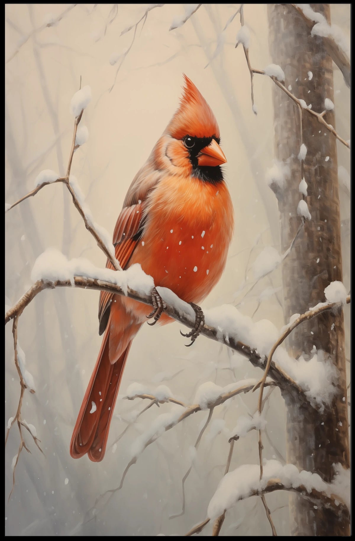 Winter Cardinal Poster