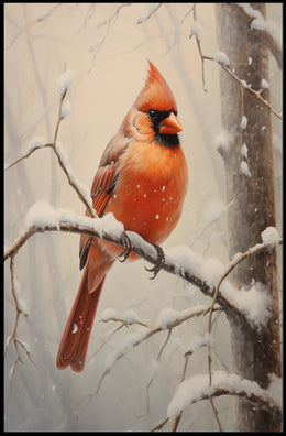 Winter Cardinal Poster