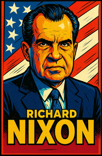 Richard Nixon Poster Historic Portrait Wall Art Decor