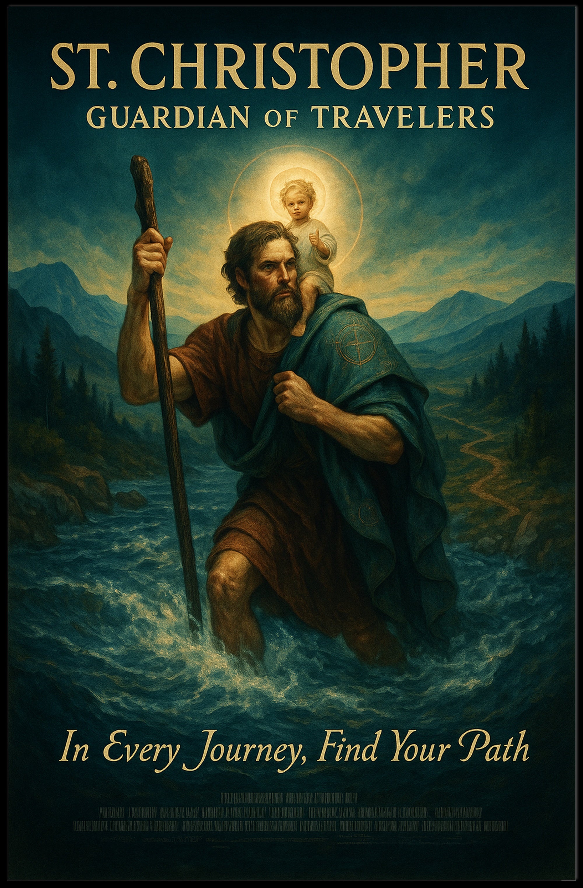 St. Christopher Guardian Of Travelers Poster