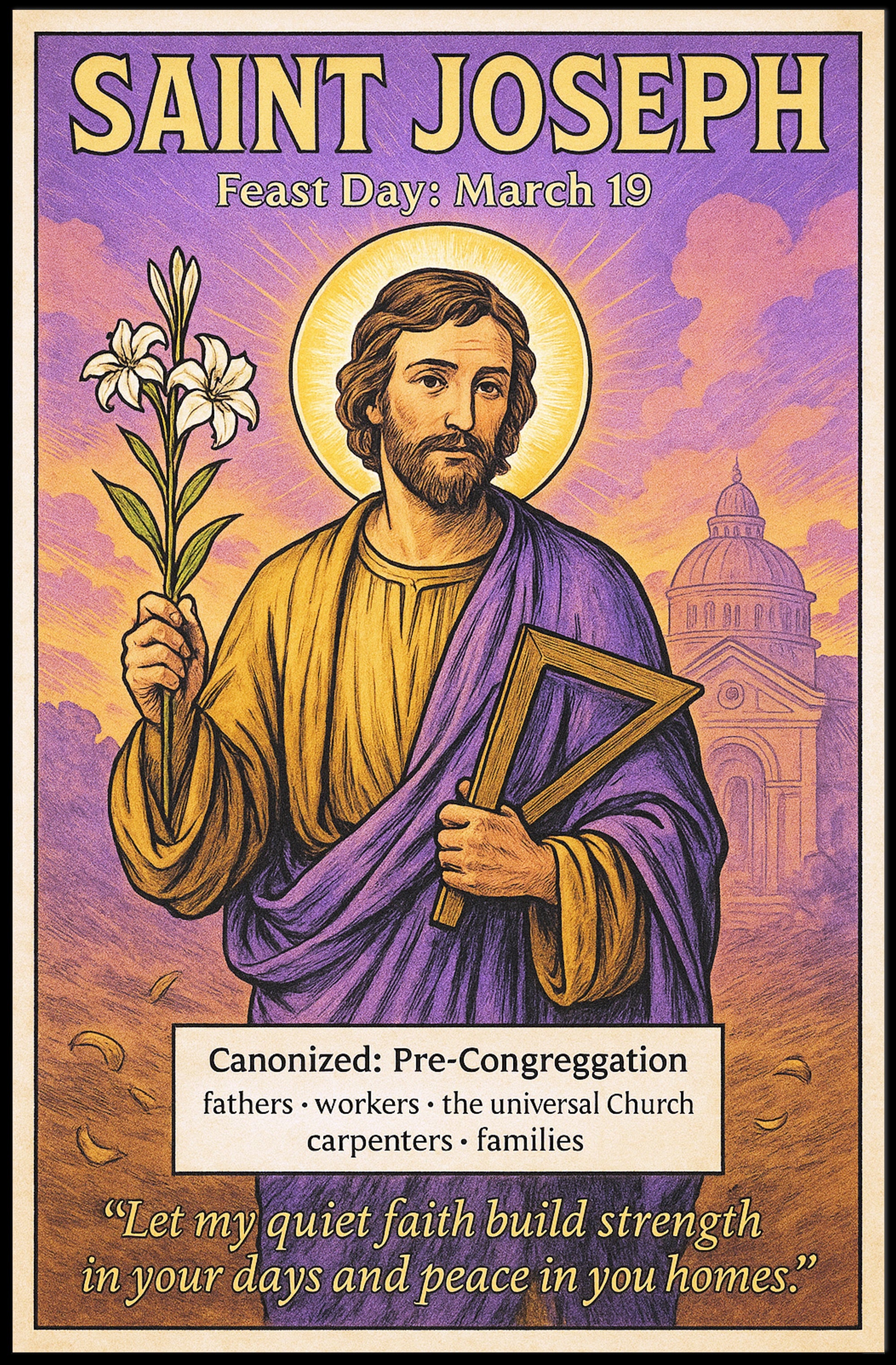 Saint Joseph Feast Day: March 19 Poster PosterGoat