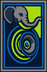 Vibrant Elephant Abstraction Abstract Poster