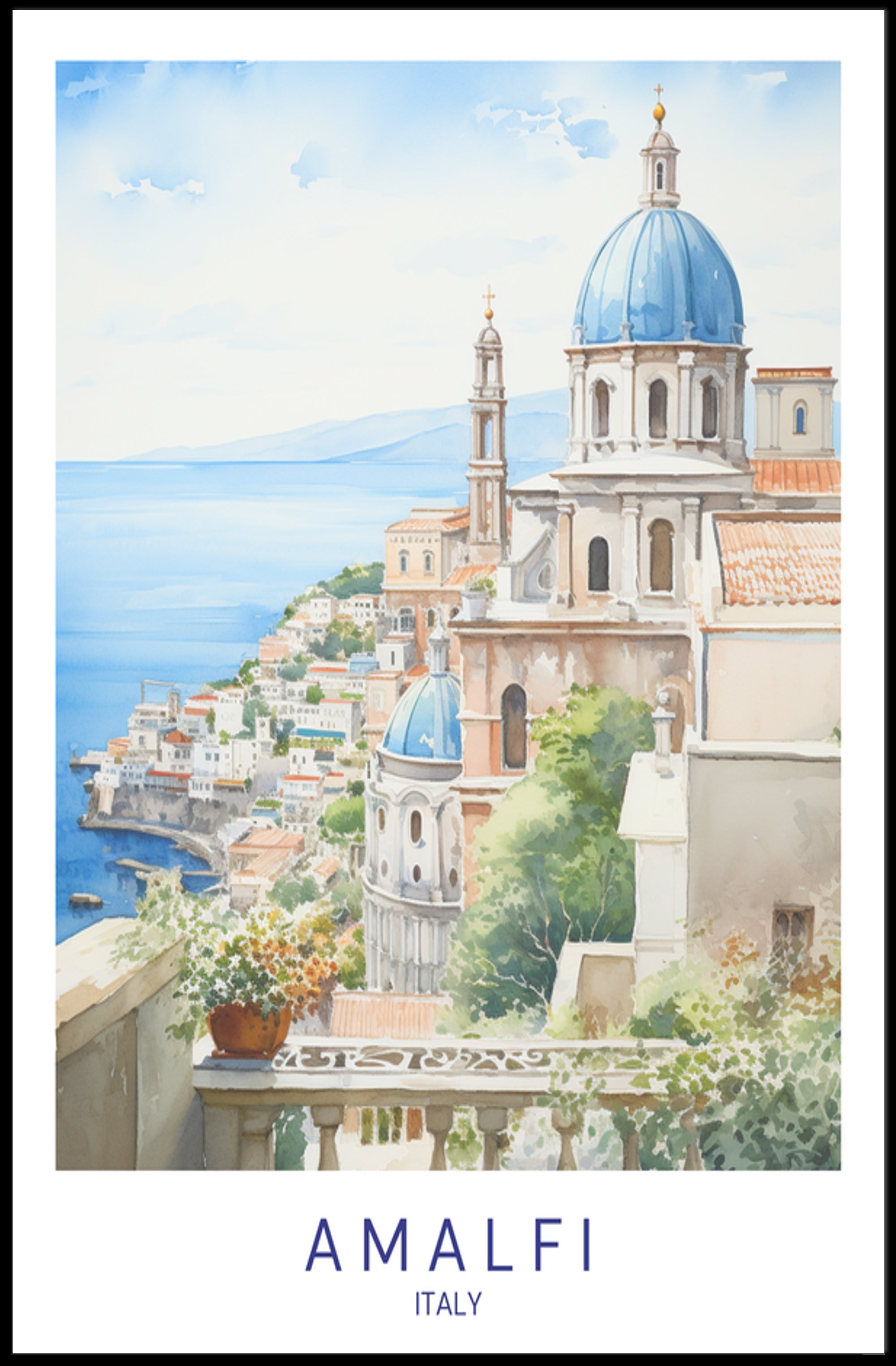 Amalfi Coastline Poster PosterGoat